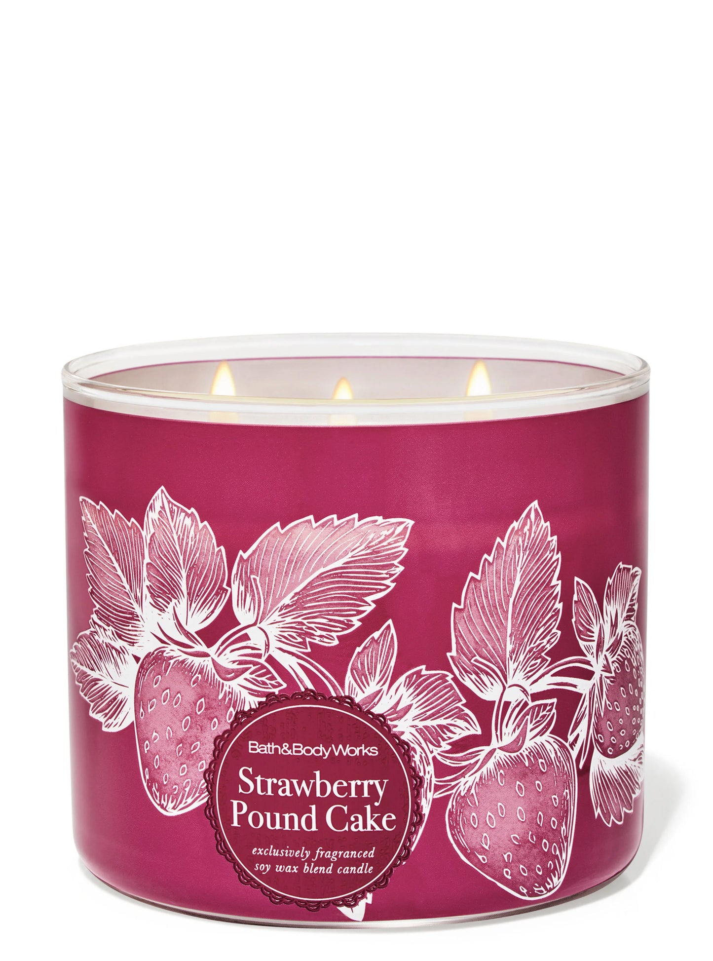 Strawberry Pound Cake 3 Wick Candle | Vela aromática de 3 mechas - 411 gr