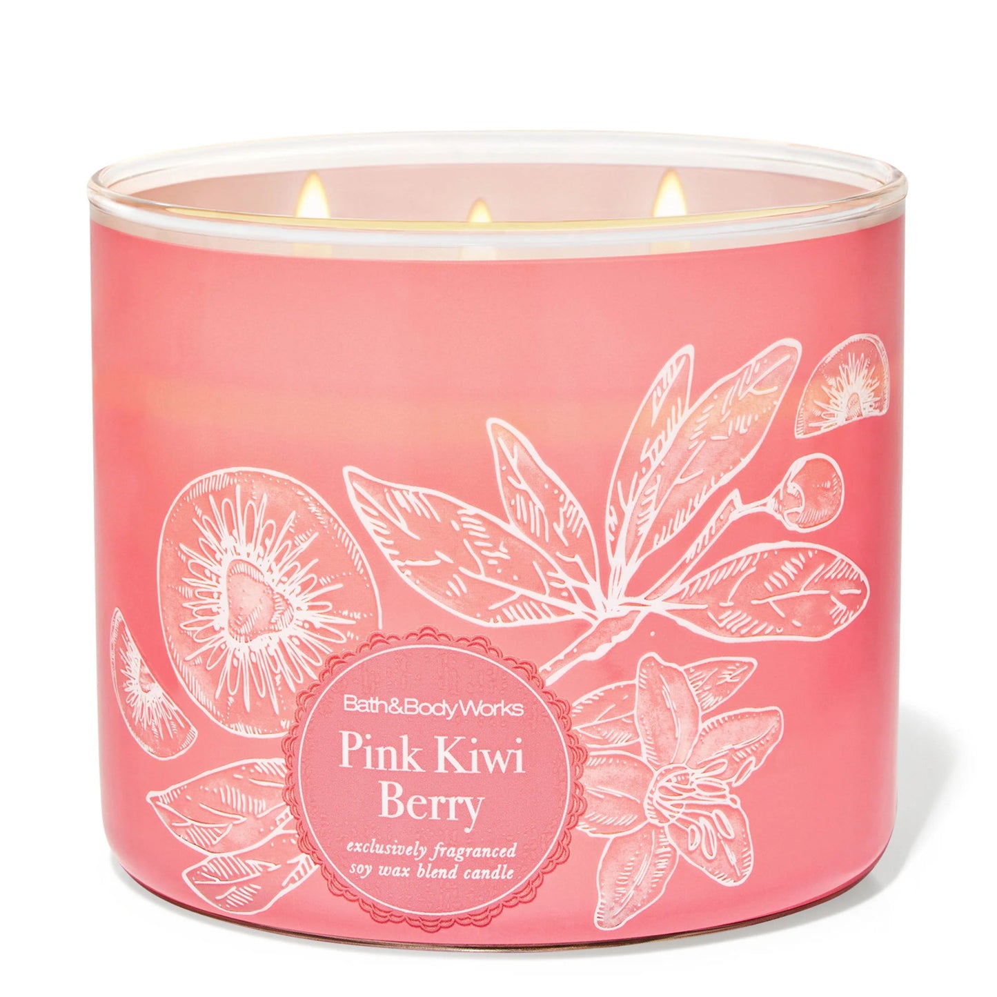 Pink Kiwi Berry 3 Wick Candle | Vela aromática de 3 mechas - 411 g