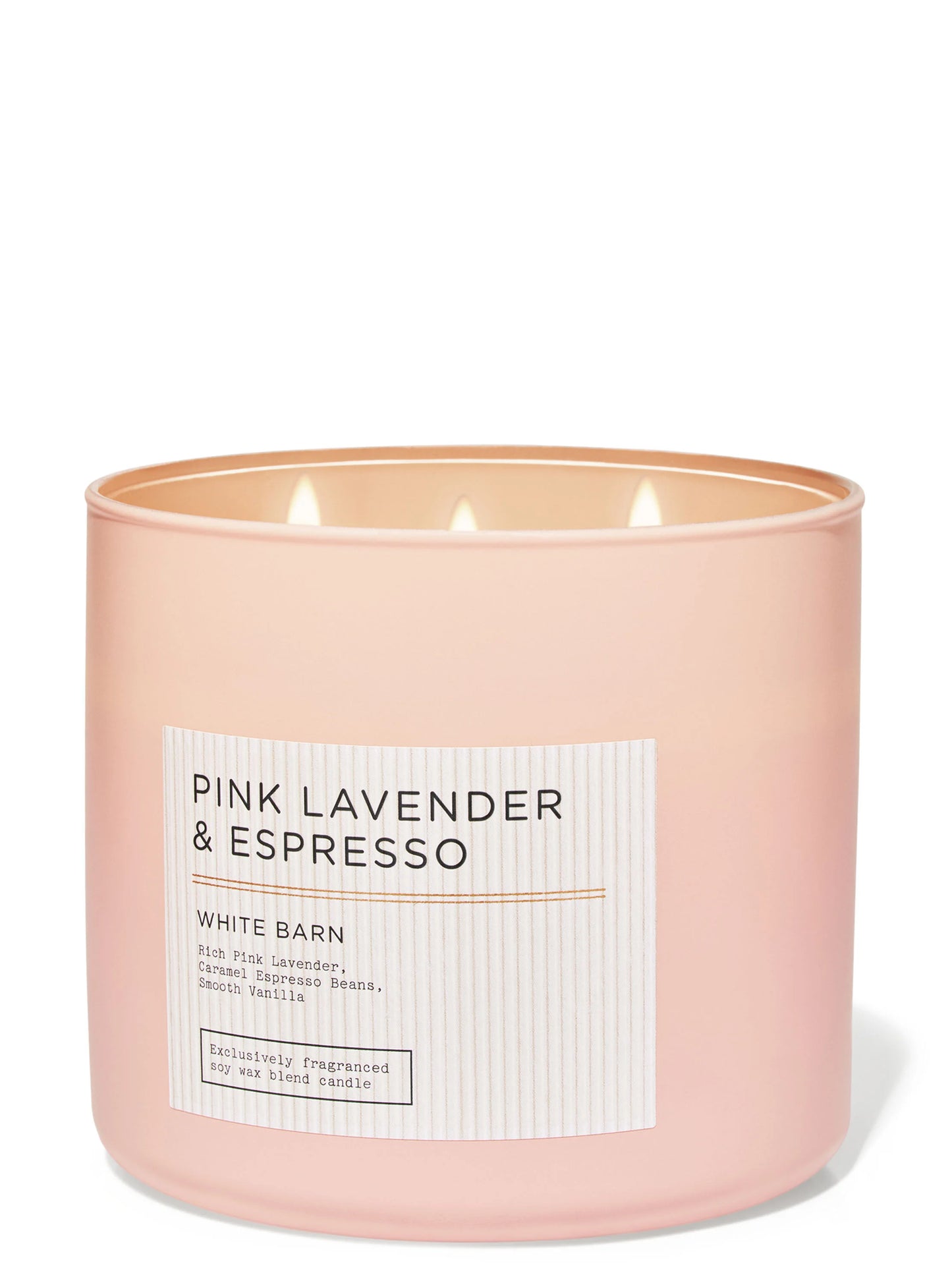 Pink Lavender & Espresso 3 Wick Candle | Vela aromática de 3 mechas - 411 gr