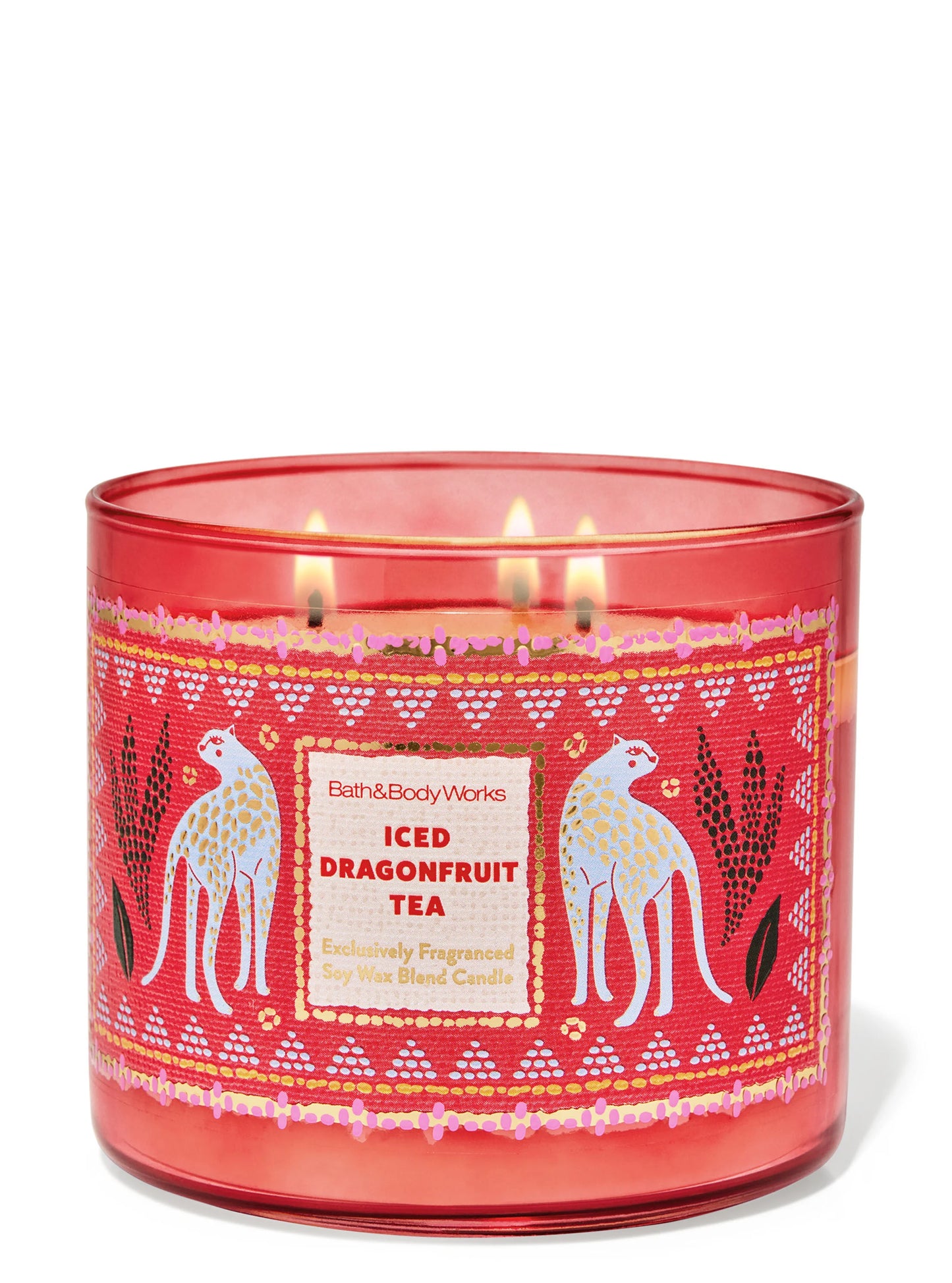 Iced Dragonfruit Tea 3 Wick Candle | Vela aromática de 3 mechas - 411 gr