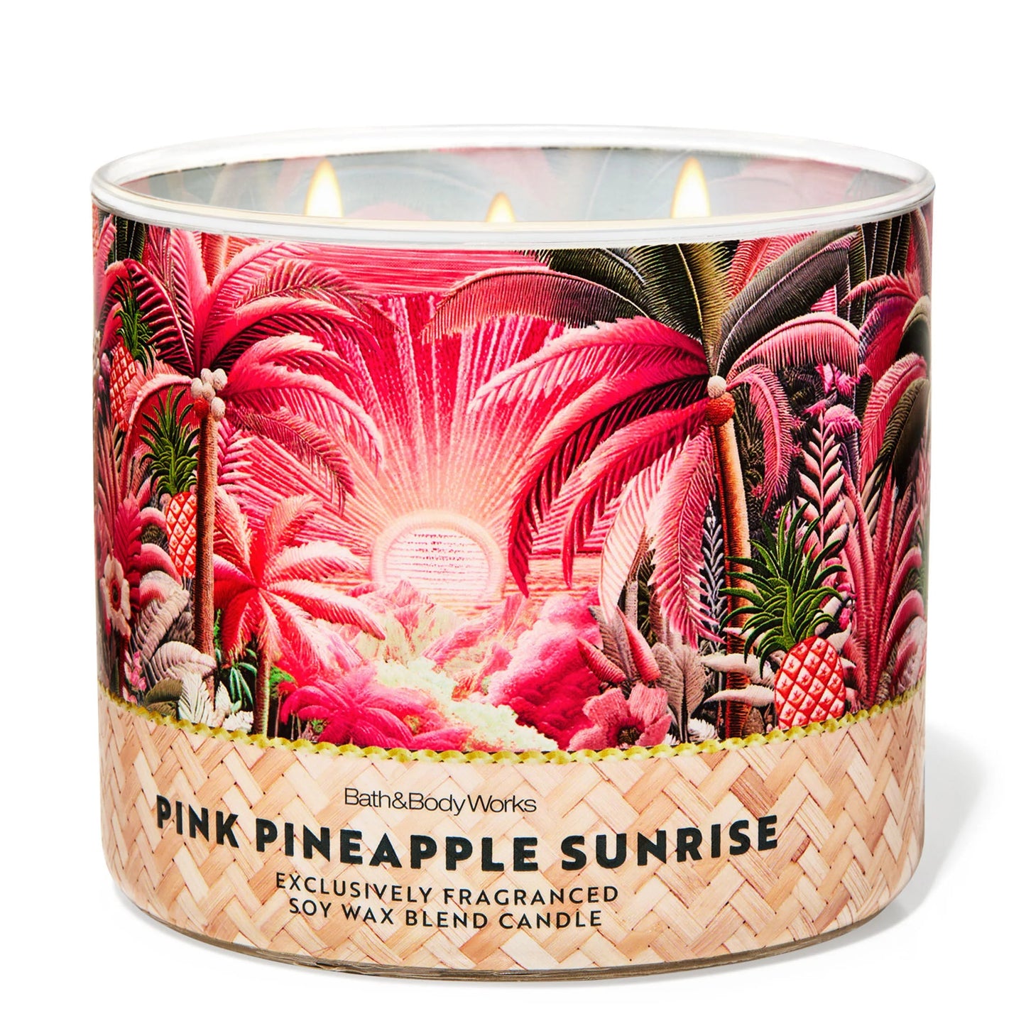 Pink Pineapple Sunrise 3 Wick Candle | Vela aromática de 3 mechas - 411 gr