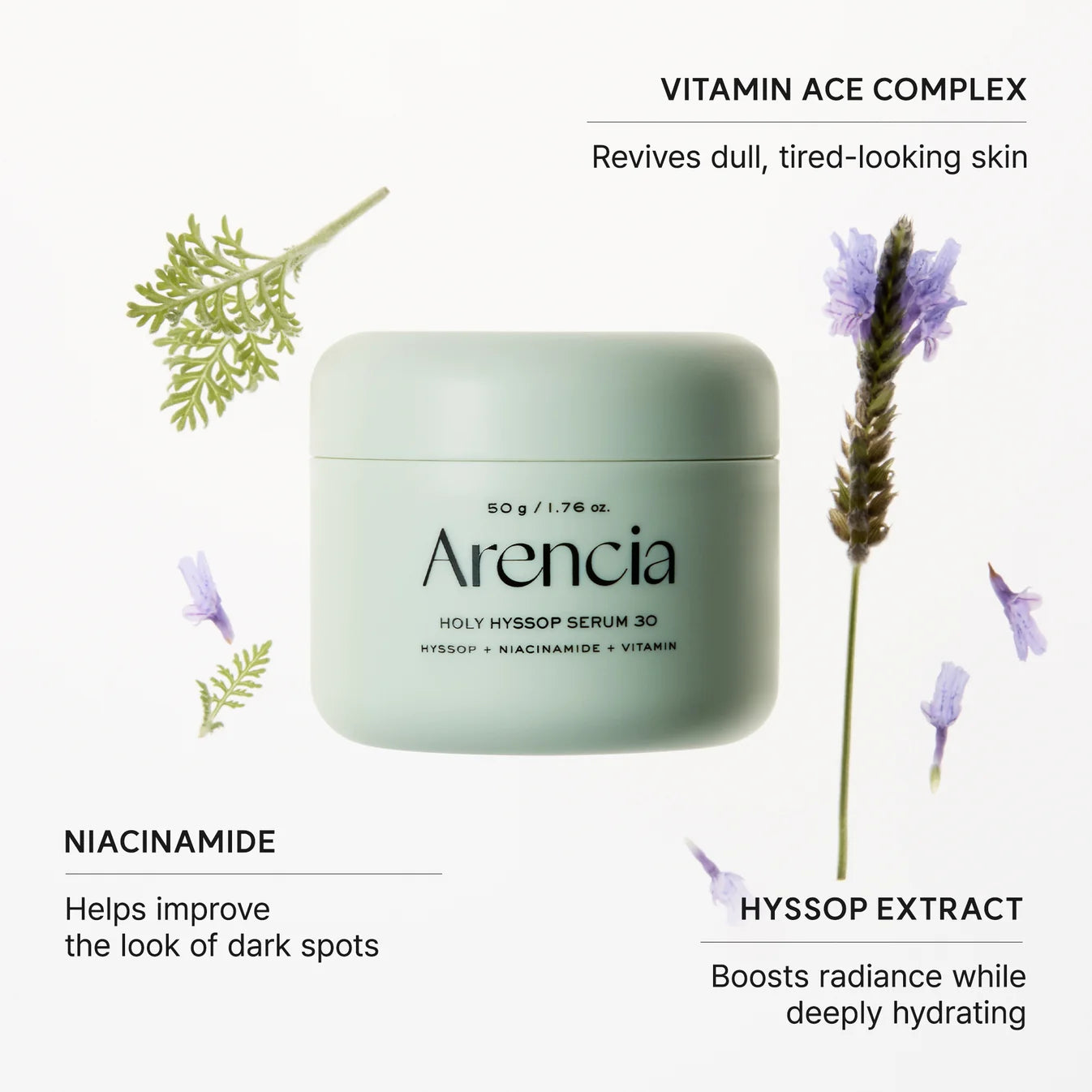 Arencia Holy Hyssop Serum | Sérum de hisopo sagrado