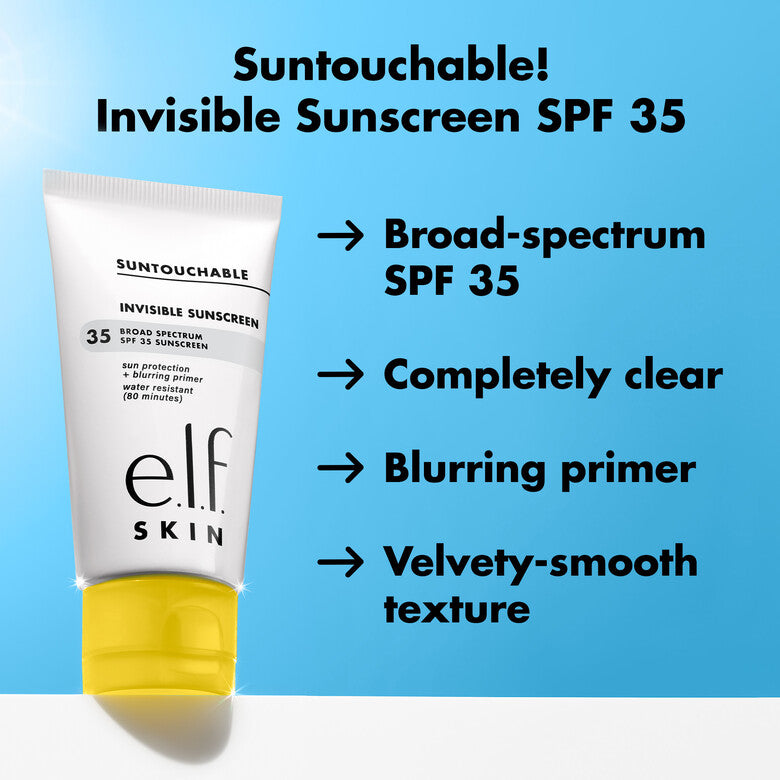 Suntouchable Invisible Sunscreen SPF 35 | Bloqueador solar facial transparente