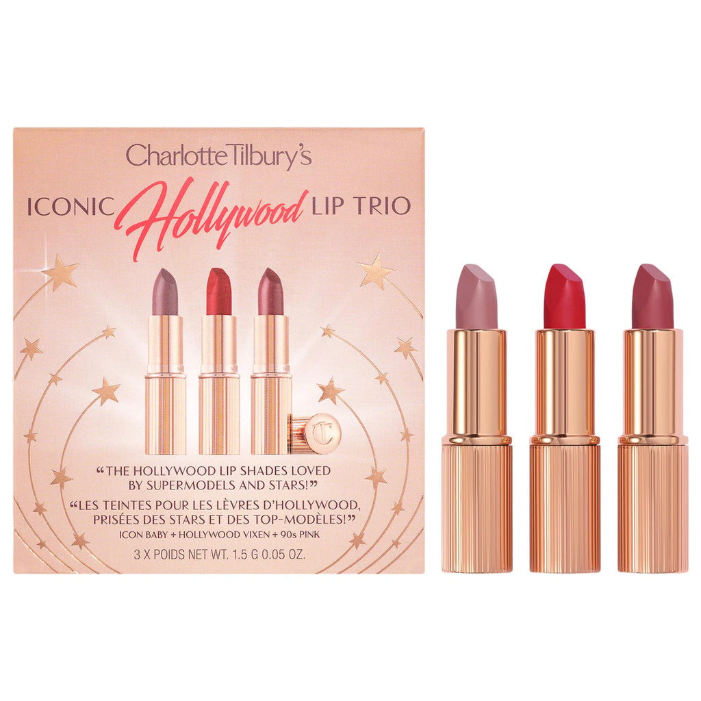 Mini Iconic Hollywood Lipstick Trio Set | Set de labiales | Edición Limitada