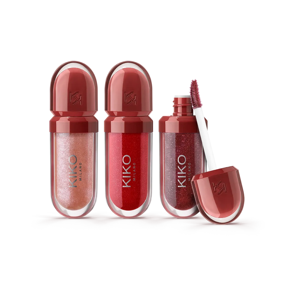 Flirt Alert Mini Kisses| Maxi shine kit 3d hydra lip gloss| Brillo para labios