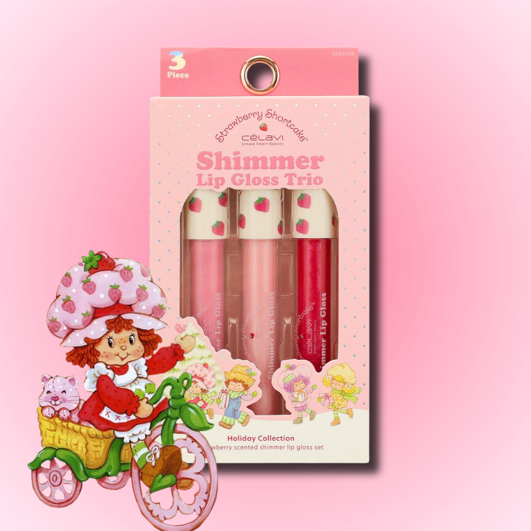 Shimmer Lip Gloss Trio | Strawberry Shortcake | Colección Rosita Fresita