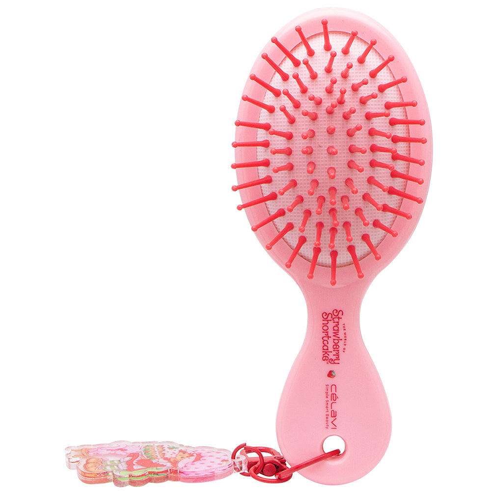 Strawberry Shortcake Portable Hair Brush With Keychain | Cepillo mini + llavero Rosita Fresita