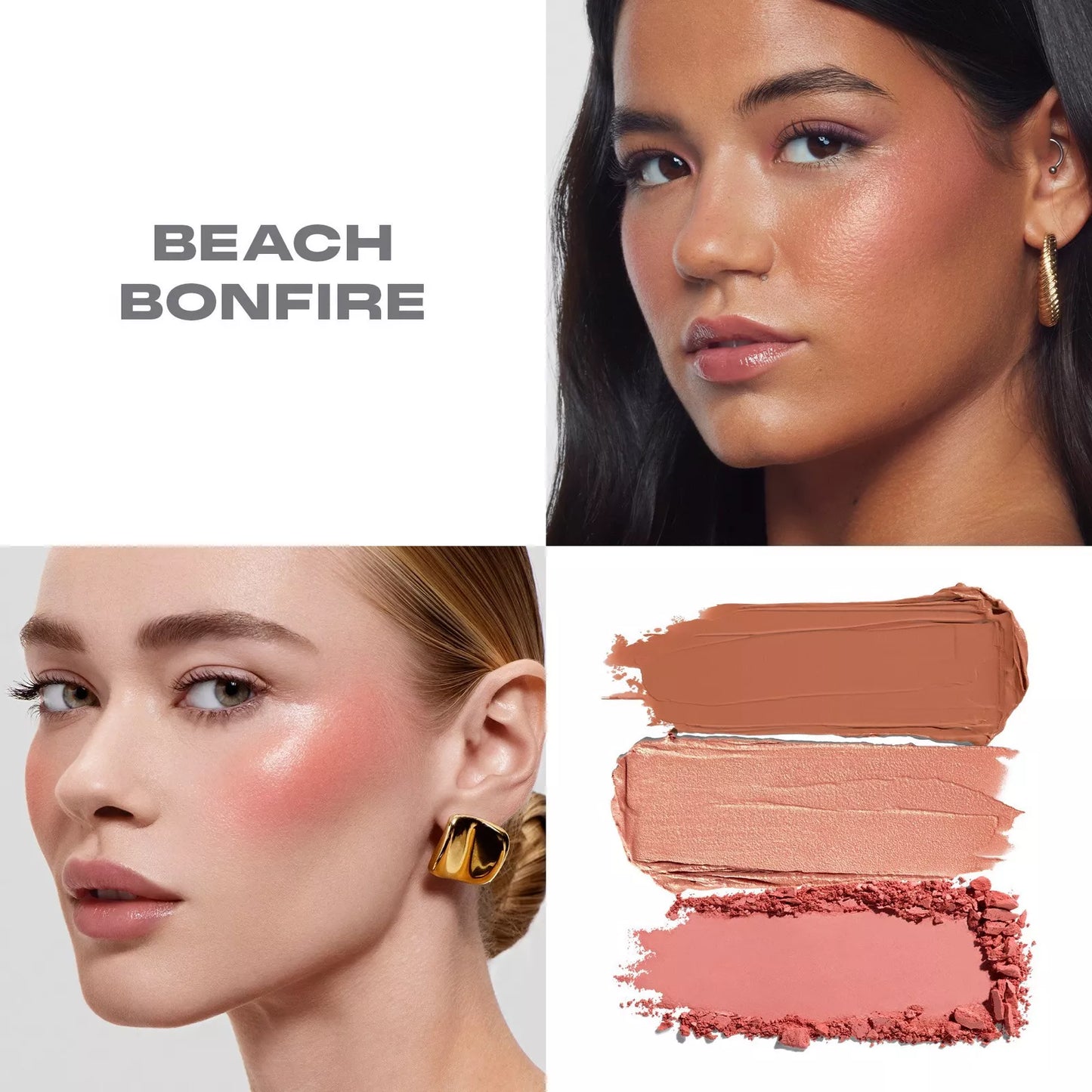 Cheek Thrills Multi-Finish Face Trio | Paleta de rubor en crema y polvo