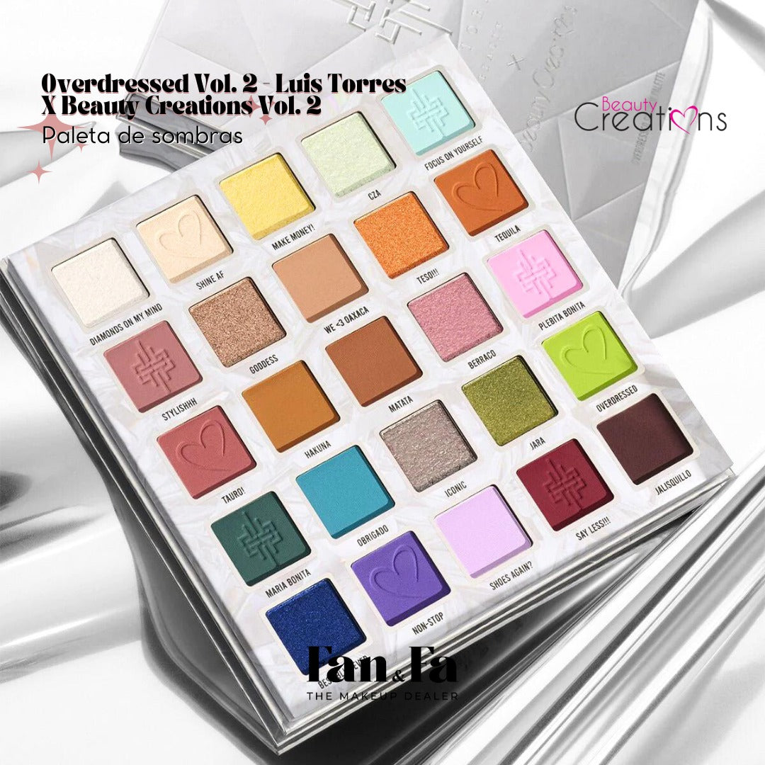 Overdressed Eyeshadow Palette Vol. 2 - Luis Torres X Beauty Creations Vol.2 | Paleta de sombras