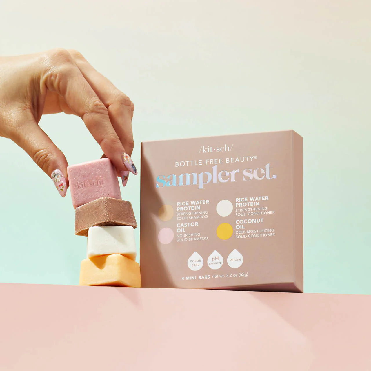 Shampoo + Conditioner 4pc Sampler Set | Set de cuidado capilar | MINIS