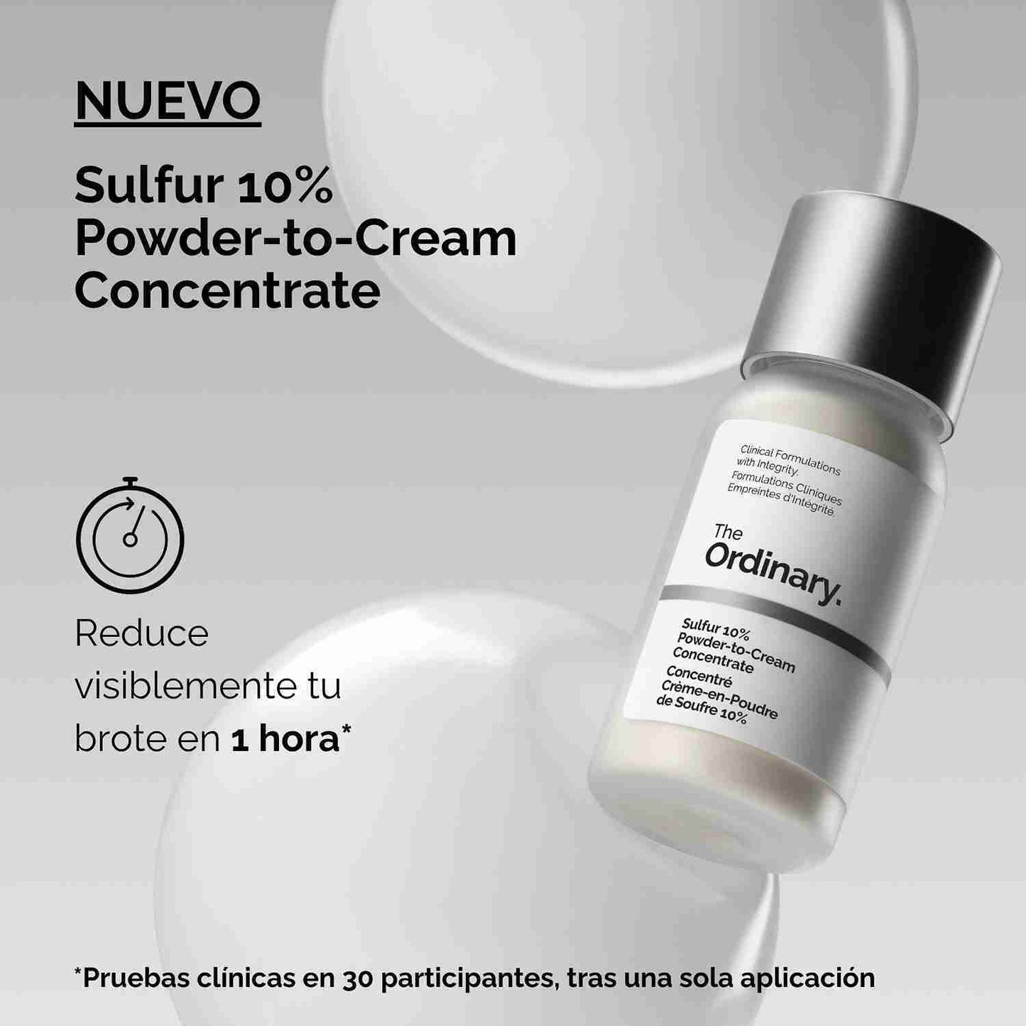 Sulfur 10% Powder-to-Cream Concentrate | Tratamiento para brotes