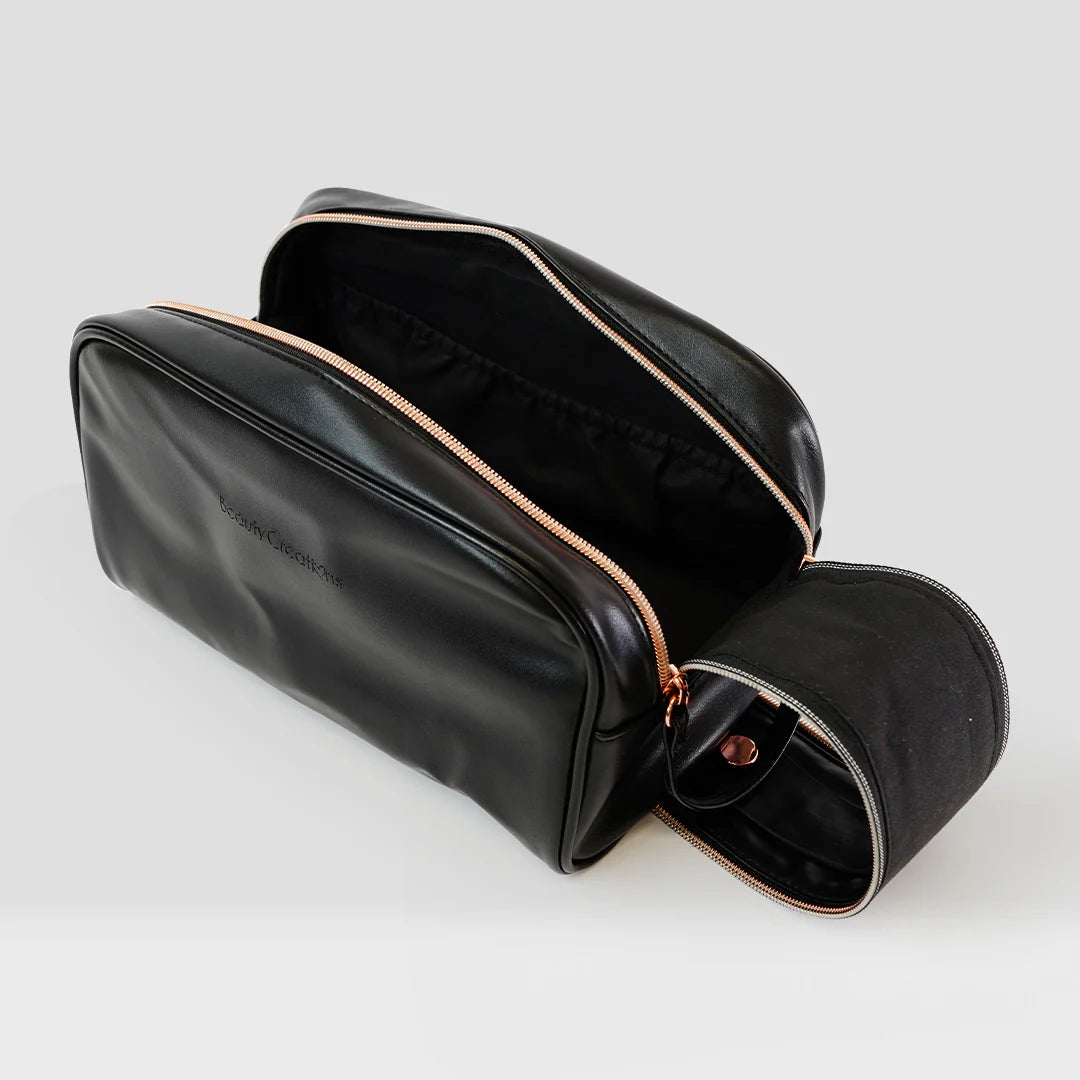 Black Cosmetic Glam Pouch | Cosmetiquera