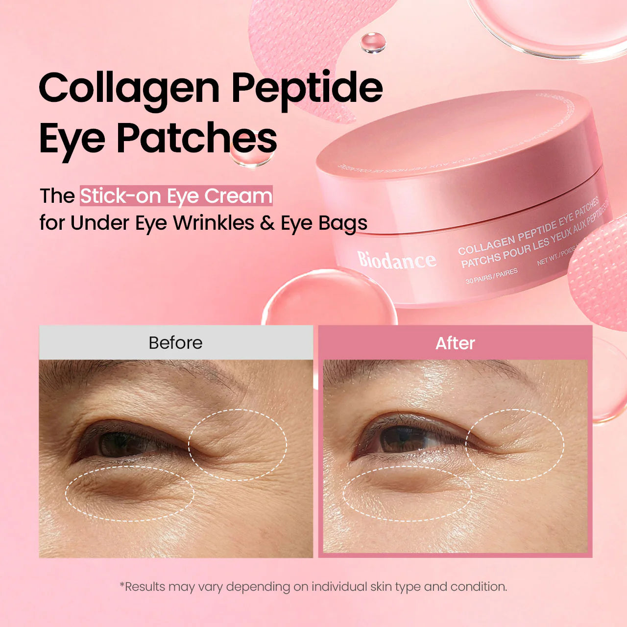 Collagen Peptide Eye Patches | Parches de ojos de Collageno
