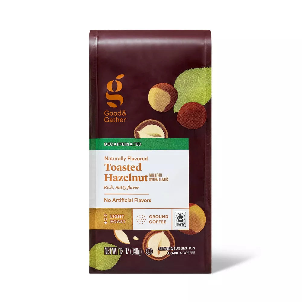 Hazelnut Decaf Bagged Light Roast Ground Coffee | Café Molido | DESCAFEINADO