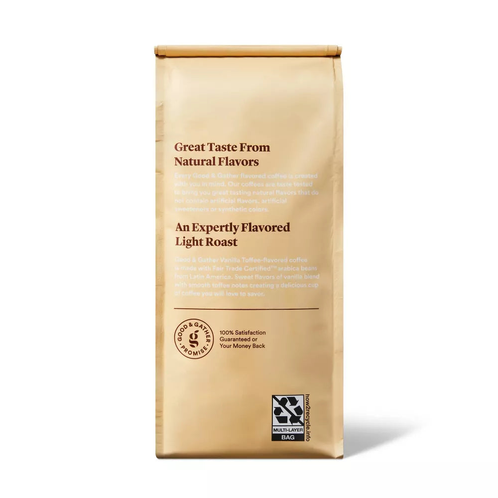 Vanilla Toffee Light Roast Ground Coffee | Café Molido