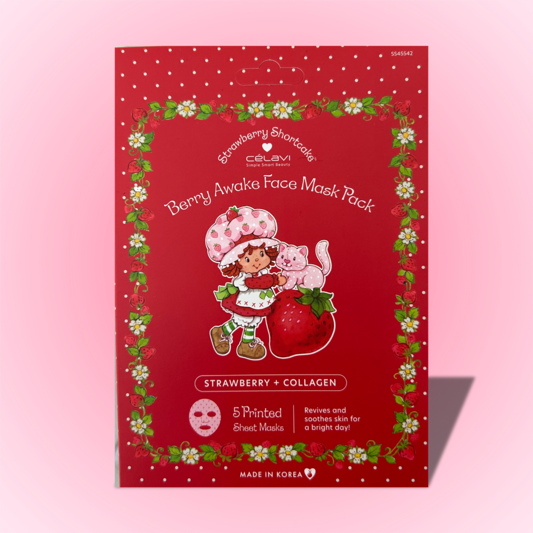 Strawberry Shortcake Berry Awake | Mascarilla Facial | Strawberry Shortcake | Colección Rosita Fresita