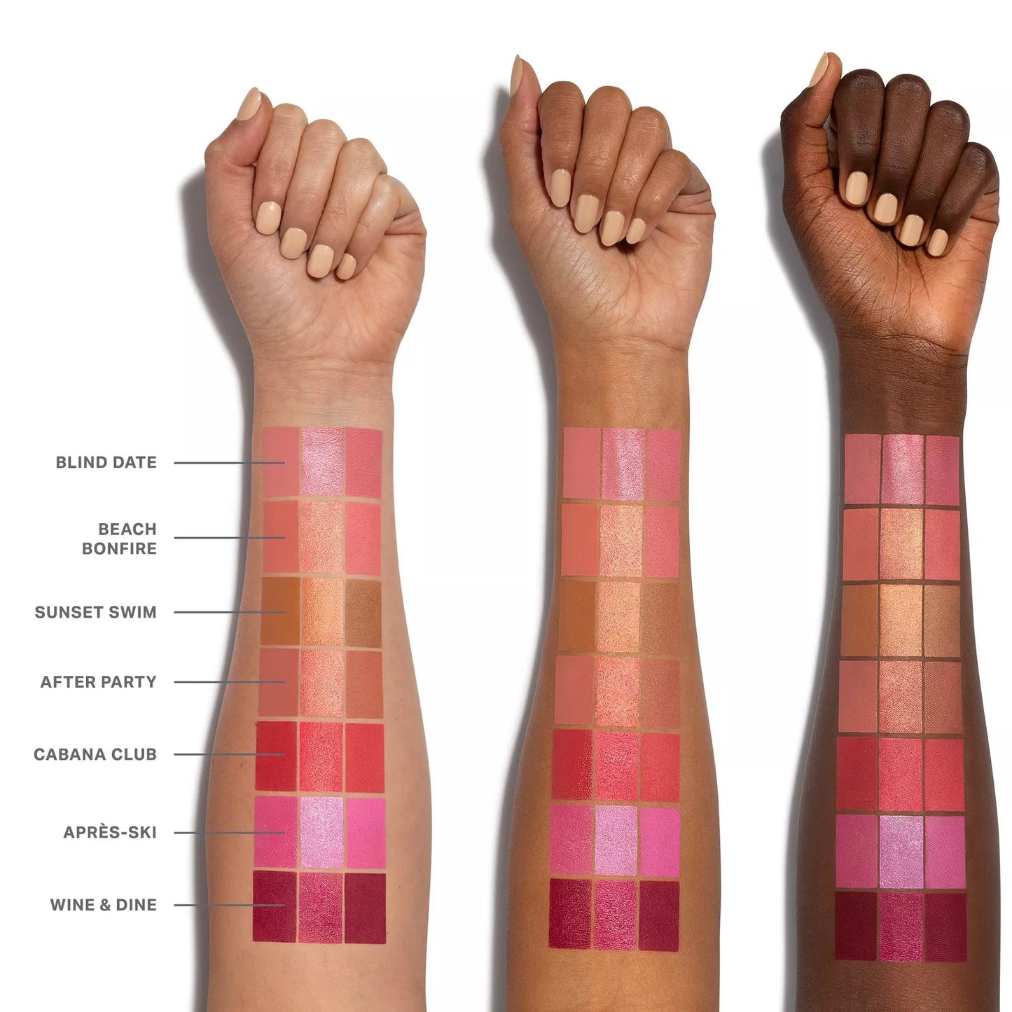 Cheek Thrills Multi-Finish Face Trio | Paleta de rubor en crema y polvo
