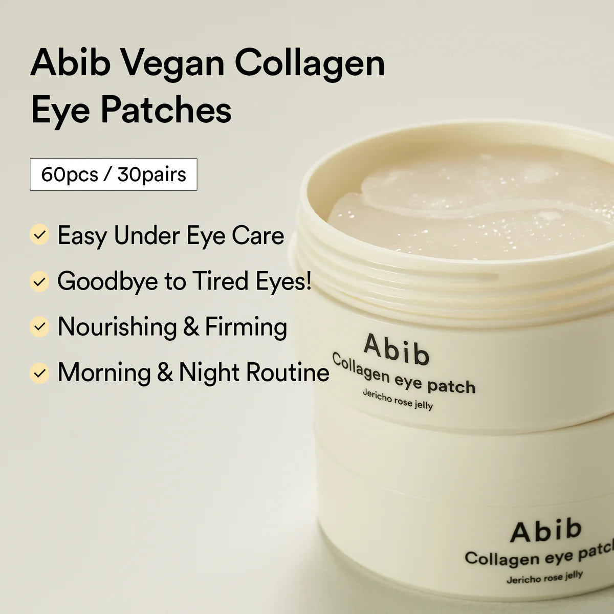 Abib Collagen Eye Patch Jericho Rose Jelly | Parches de hidrogel