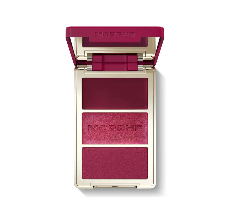 Cheek Thrills Multi-Finish Face Trio | Paleta de rubor en crema y polvo