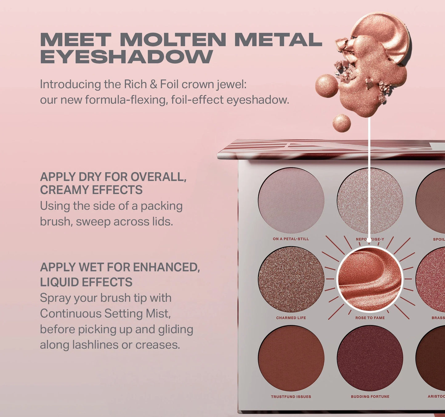 Rose To Fame Rich & Foiled Artistry Palette | Paleta de sombras