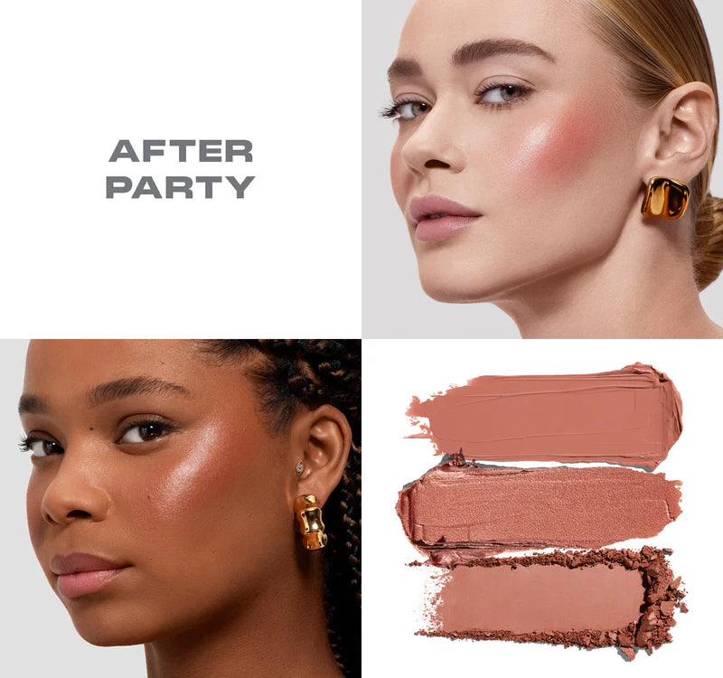 Cheek Thrills Multi-Finish Face Trio | Paleta de rubor en crema y polvo