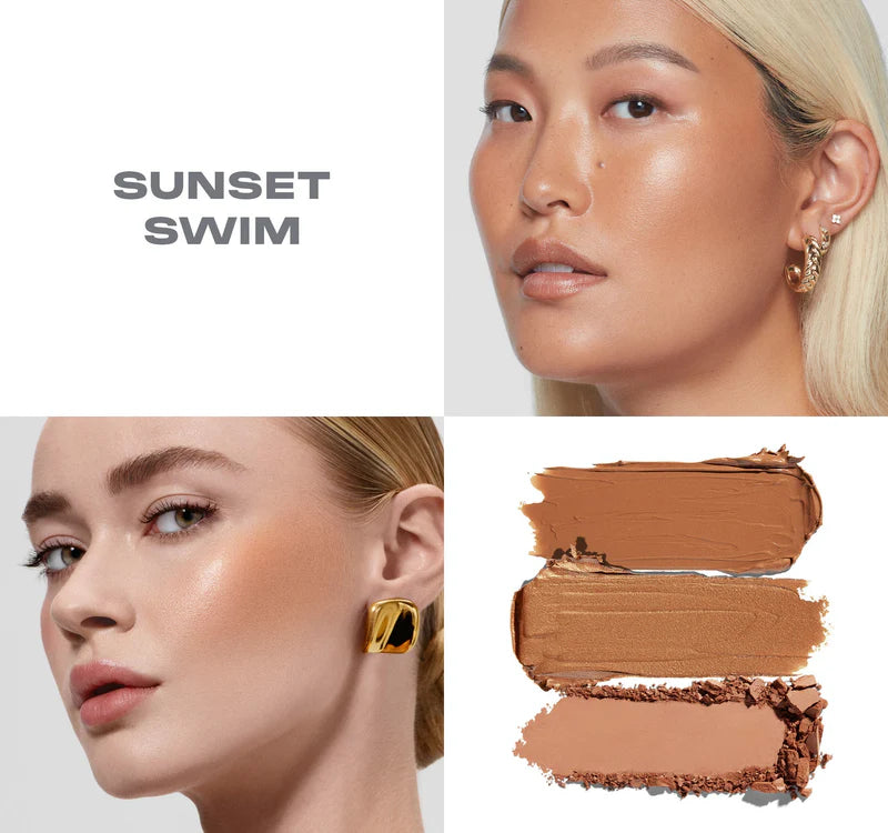 Cheek Thrills Multi-Finish Face Trio | Paleta de rubor en crema y polvo