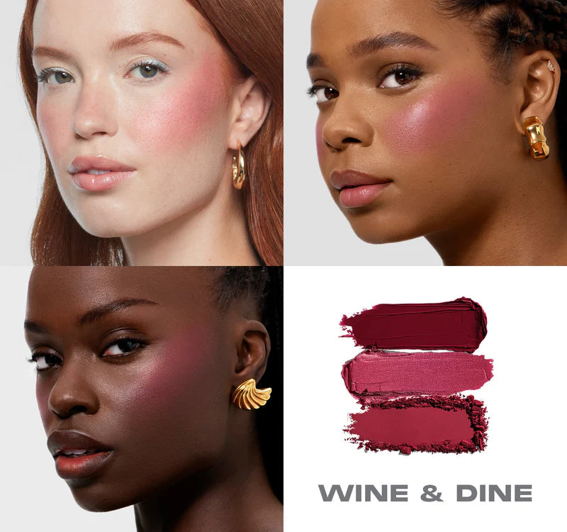Cheek Thrills Multi-Finish Face Trio | Paleta de rubor en crema y polvo