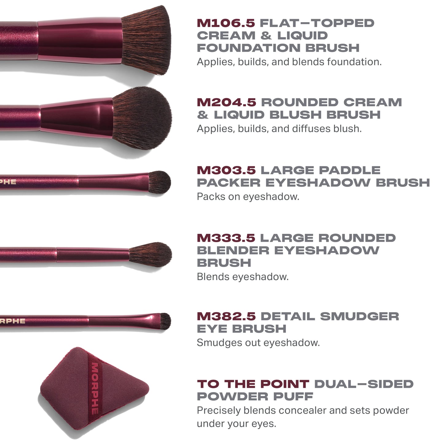 Rebellious 6-Piece Brush & Tool Set | Set de brochas