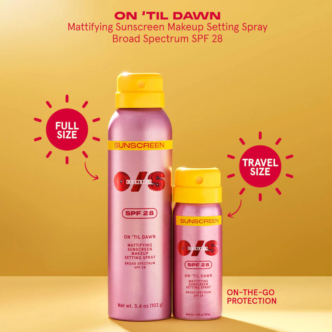 On Til Dawn Mattyfing Sunscreen Spray SPF 28 | Fijador con protector solar
