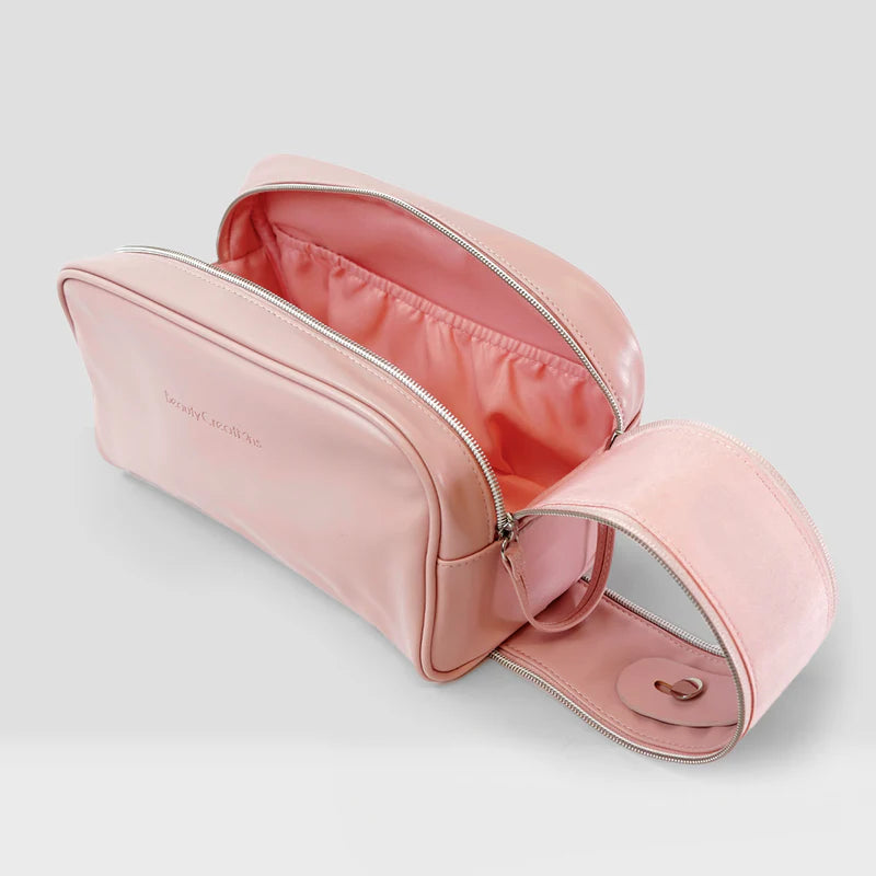 Pink Cosmetic Glam Pouch | Cosmetiquera