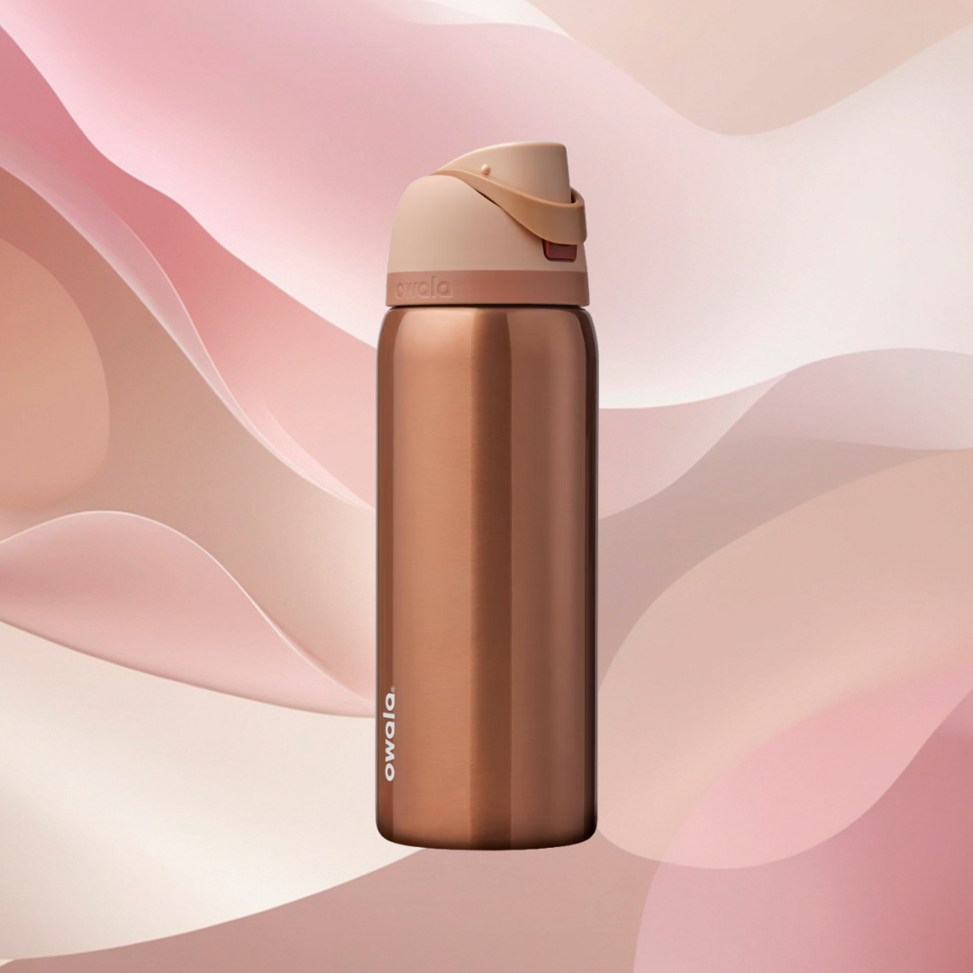 METALLIC ROSEGOLD | Freesip Water Bottle | Termo 32 oz