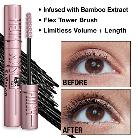 Sky High Mascara | Washable Very Black | Rimel Negro Base Agua