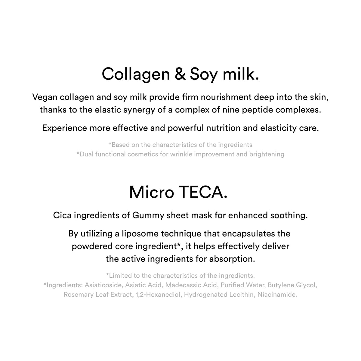 Gummy Sheet Mask Collagen Milk Sticker | Paquete de 10 mascarillas