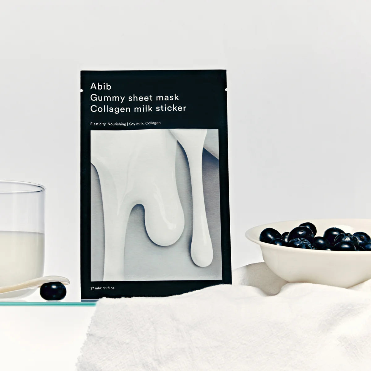 Gummy Sheet Mask Collagen Milk Sticker | Paquete de 10 mascarillas