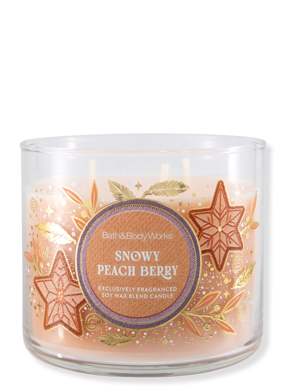 Snowy Peach Berry | Vela aromática de 3 mechas - 411 gr