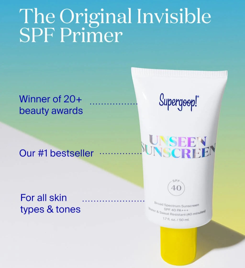 Unseen Sunscreen | Bloqueador solar 50 FPS