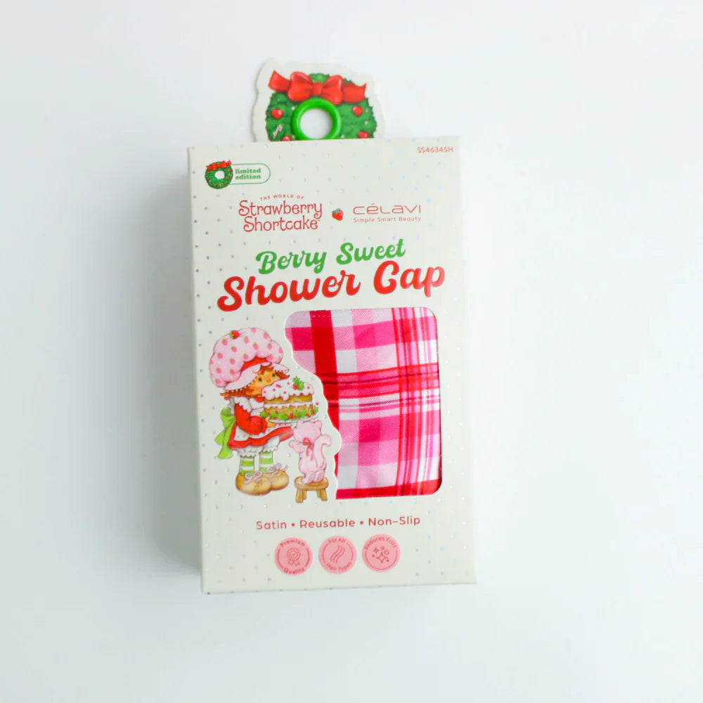Berry Sweet Shower Cap Célavi x Strawberry Shortcake | Gorra de baño Rosita Fresita