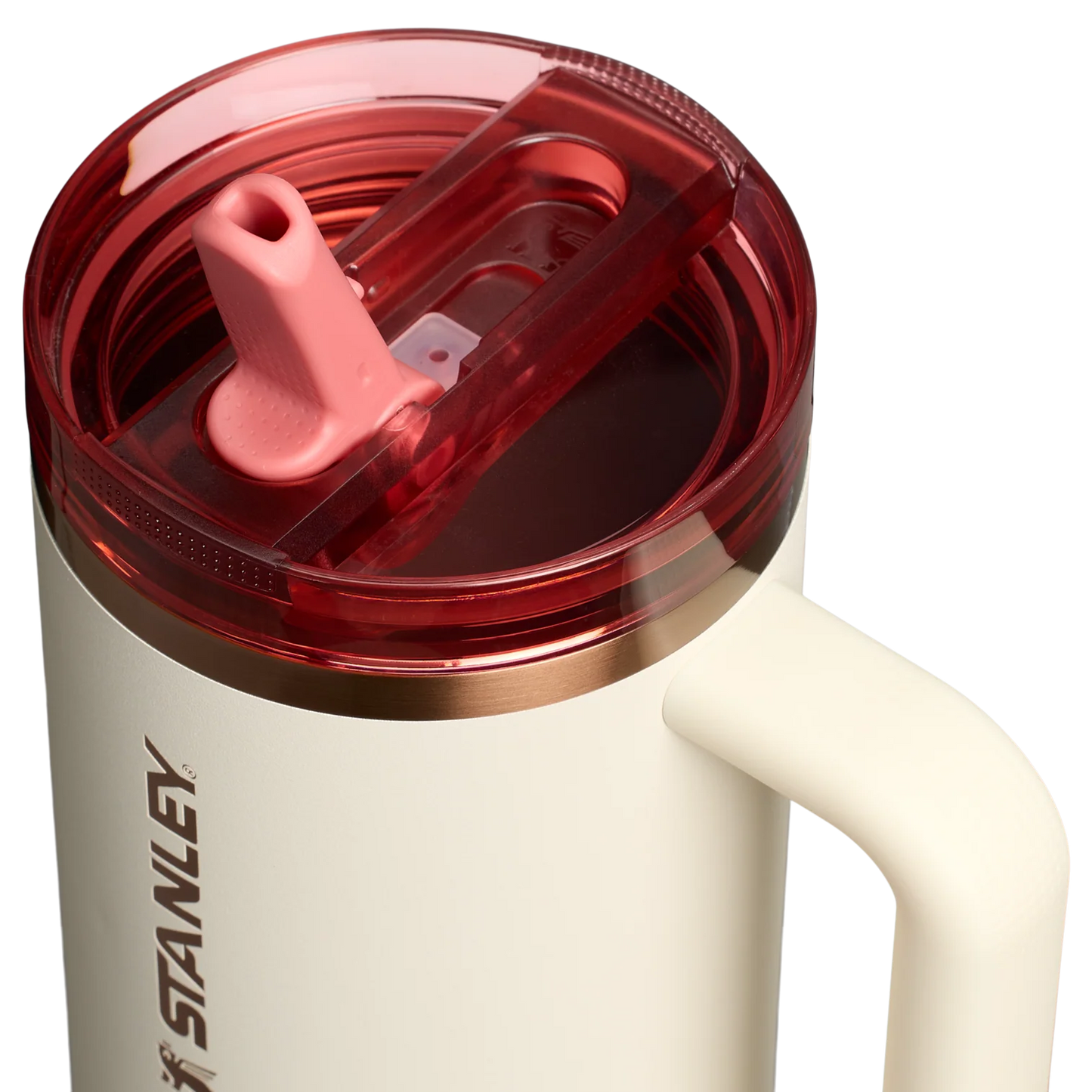 CREAM ROSE GOLD | The New Frequency Quencher ProTour Flip Straw Tumbler | 40 OZ | Termo