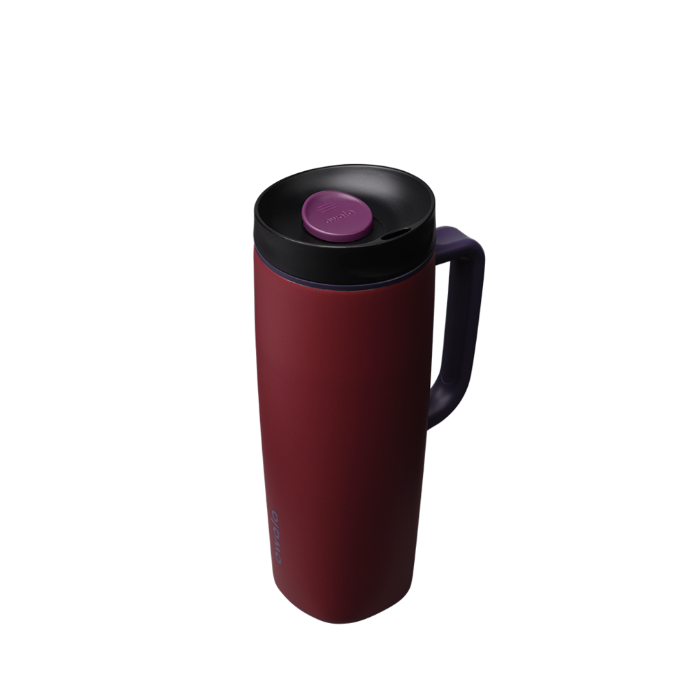 BURGUNDY BAY | Smoothsip Slider with Handle | Termo con asa 20 y 12 oz
