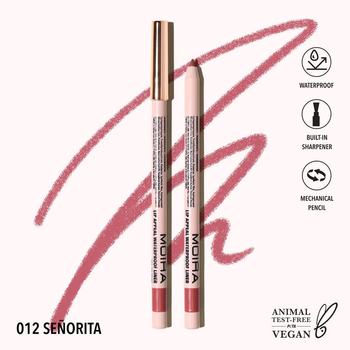 Lip Appeal Waterproof Lipliner | Delineador para labios retráctil a prueba de agua