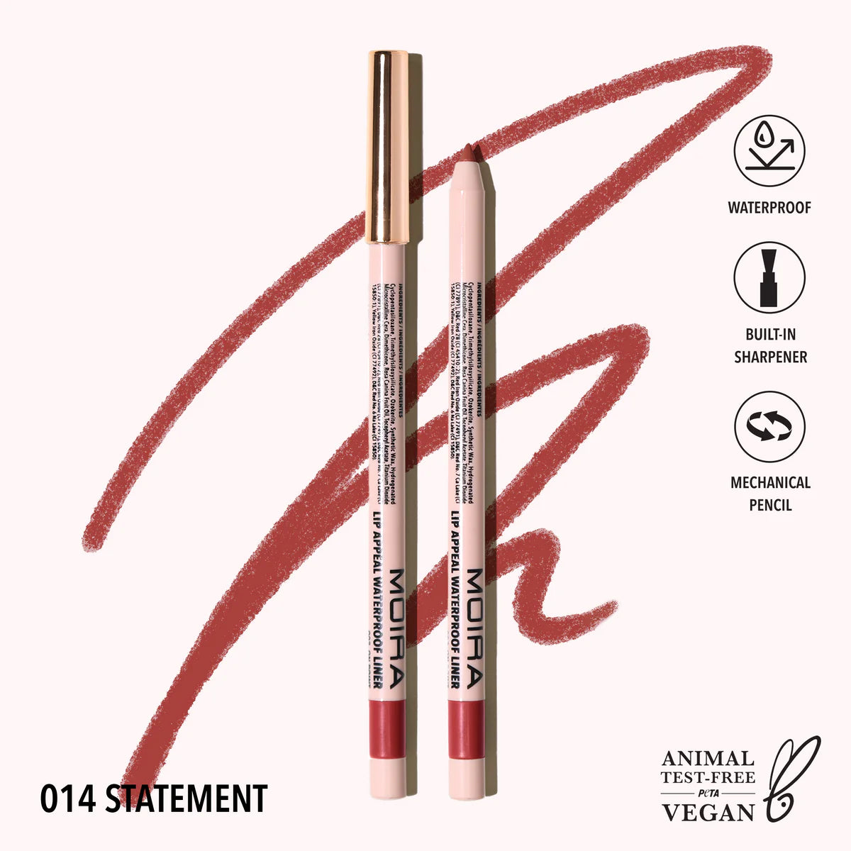 Lip Appeal Waterproof Lipliner | Delineador para labios retráctil a prueba de agua