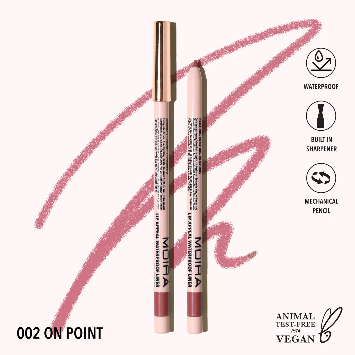 Lip Appeal Waterproof Lipliner | Delineador para labios retráctil a prueba de agua