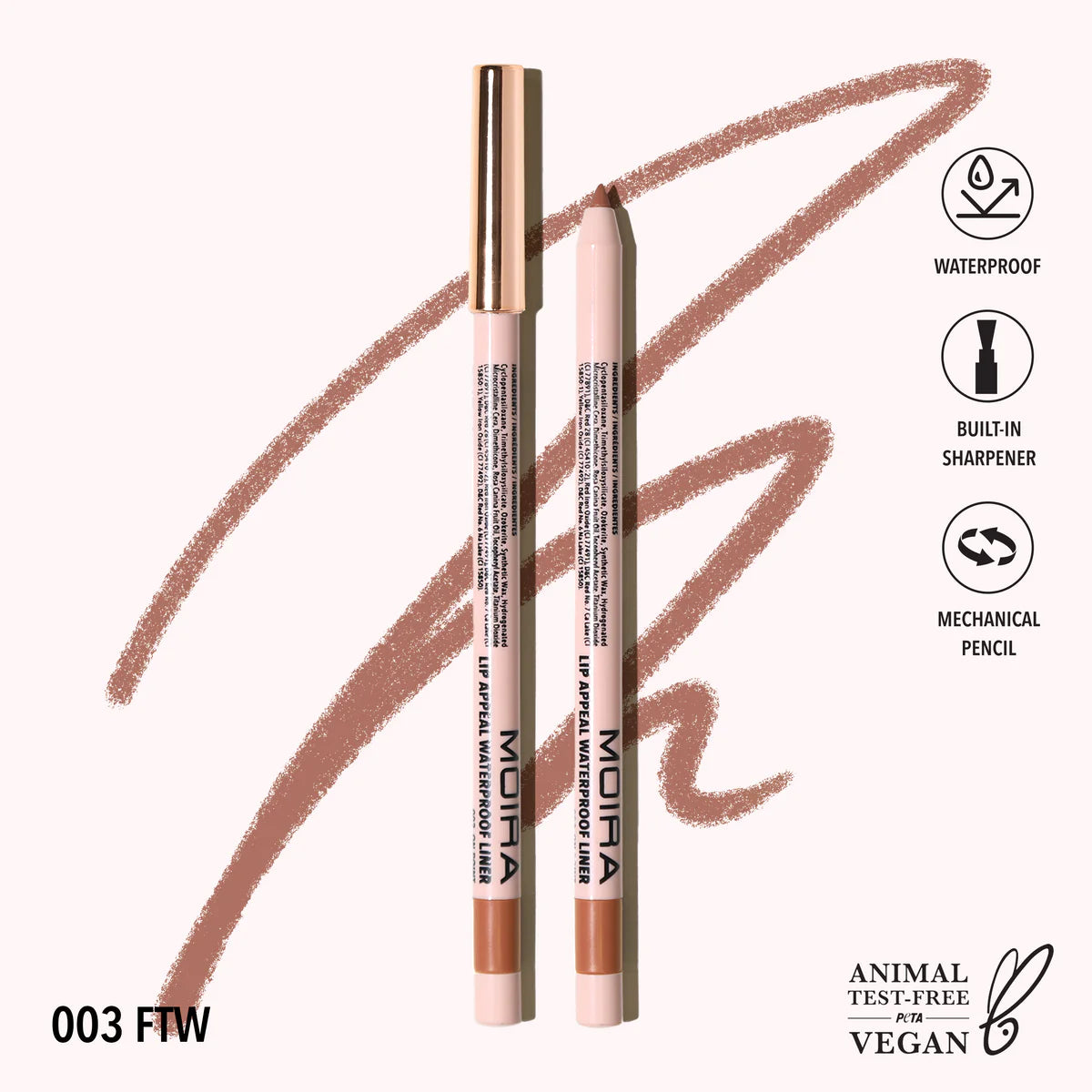 Lip Appeal Waterproof Lipliner | Delineador para labios retráctil a prueba de agua