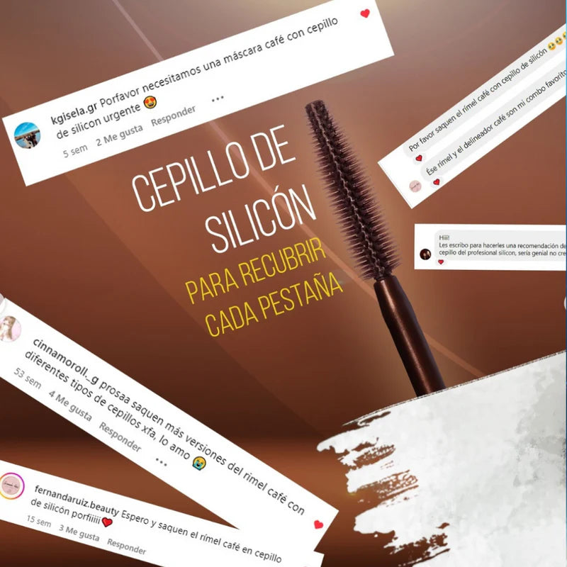 Mascara Profesional Silicón | Rimel Café