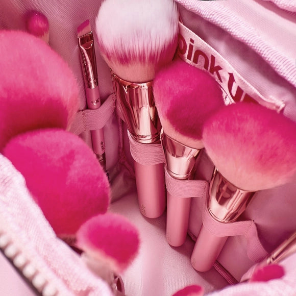 Pink Brush Set | Set de brochas + Cosmetiquera Maletin