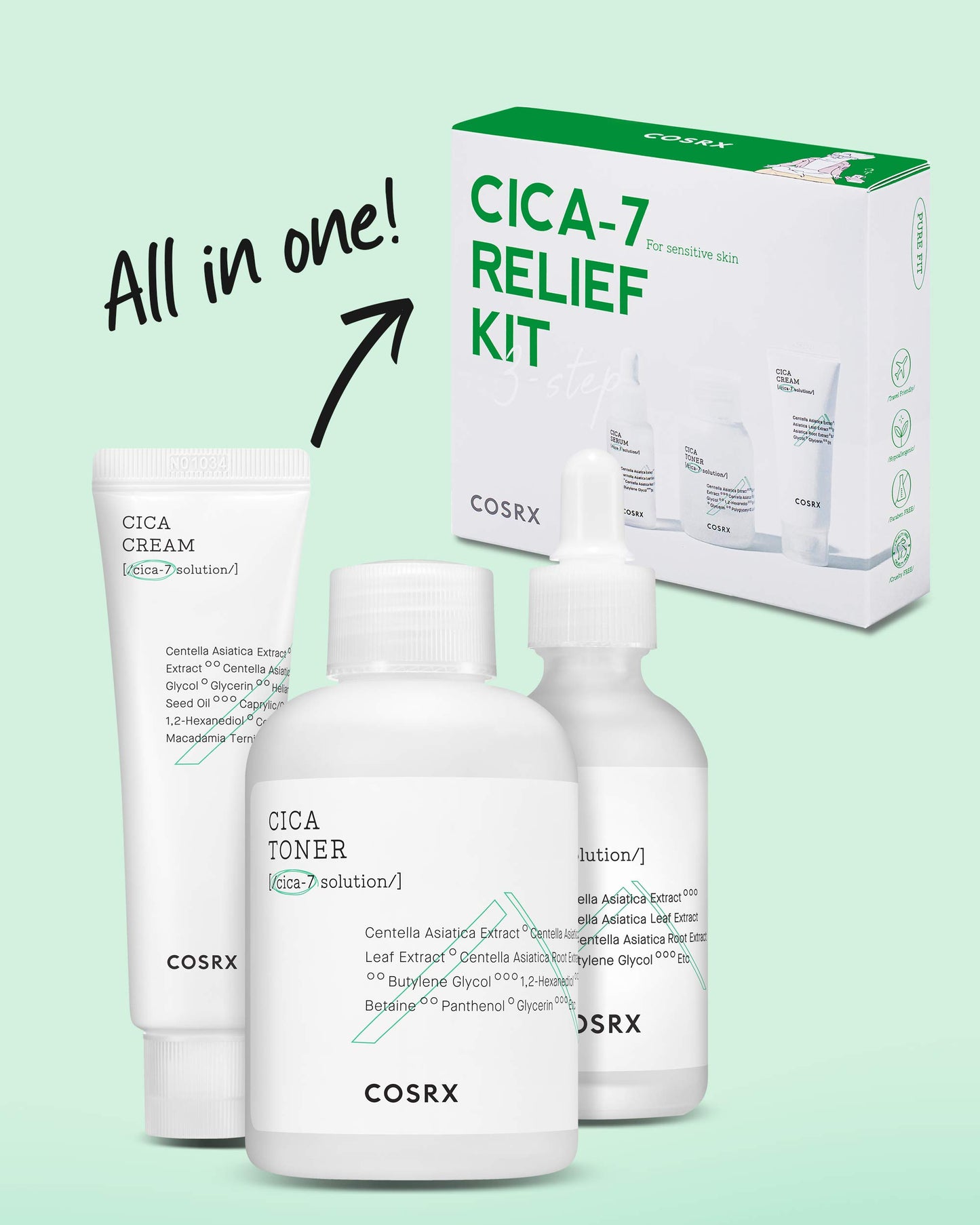 Cica-7 Relief Kit | Set de cuidado facial fortalecedor
