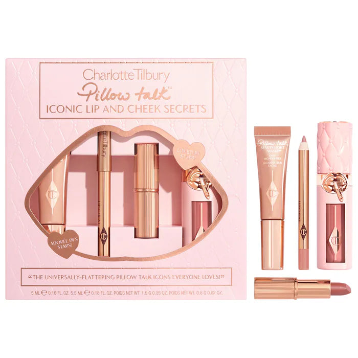 Pillow Talk Iconic Lip & Cheek Secrets Set | Set de labios y rostro | Edición Limitada