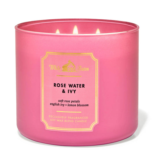 Rose Water & Ivy 3 Wick Candle | Vela aromática de 3 mechas - 411 gr