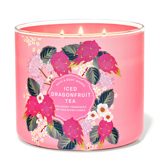 Iced Dragon Fruit Tea 3 Wick Candle | Vela aromática de 3 mechas - 411 gr