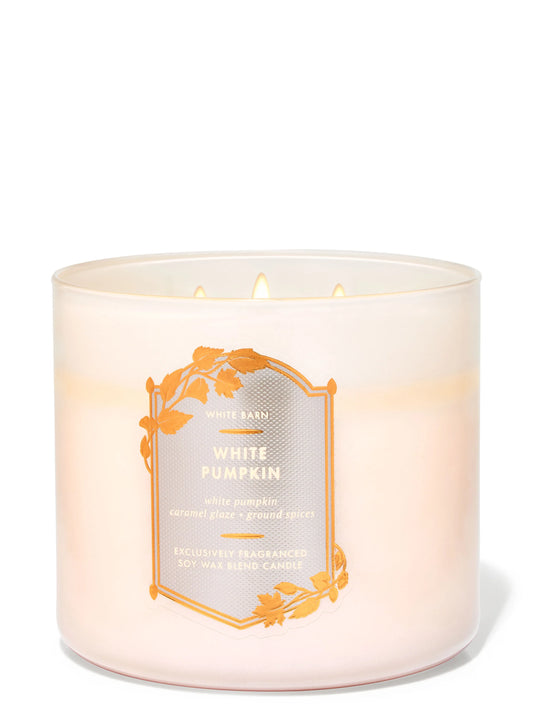 White Pumpkin 3 Wick Candle | Vela aromática de 3 mechas - 411 gr